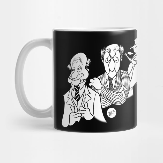 Statler and Waldorf Ala Hirschfeld by UzzyWorks